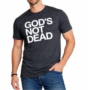 Level Apparel GOD'S NOT DEAD Tee T-shirt Tee Gray/green SZ M Men's